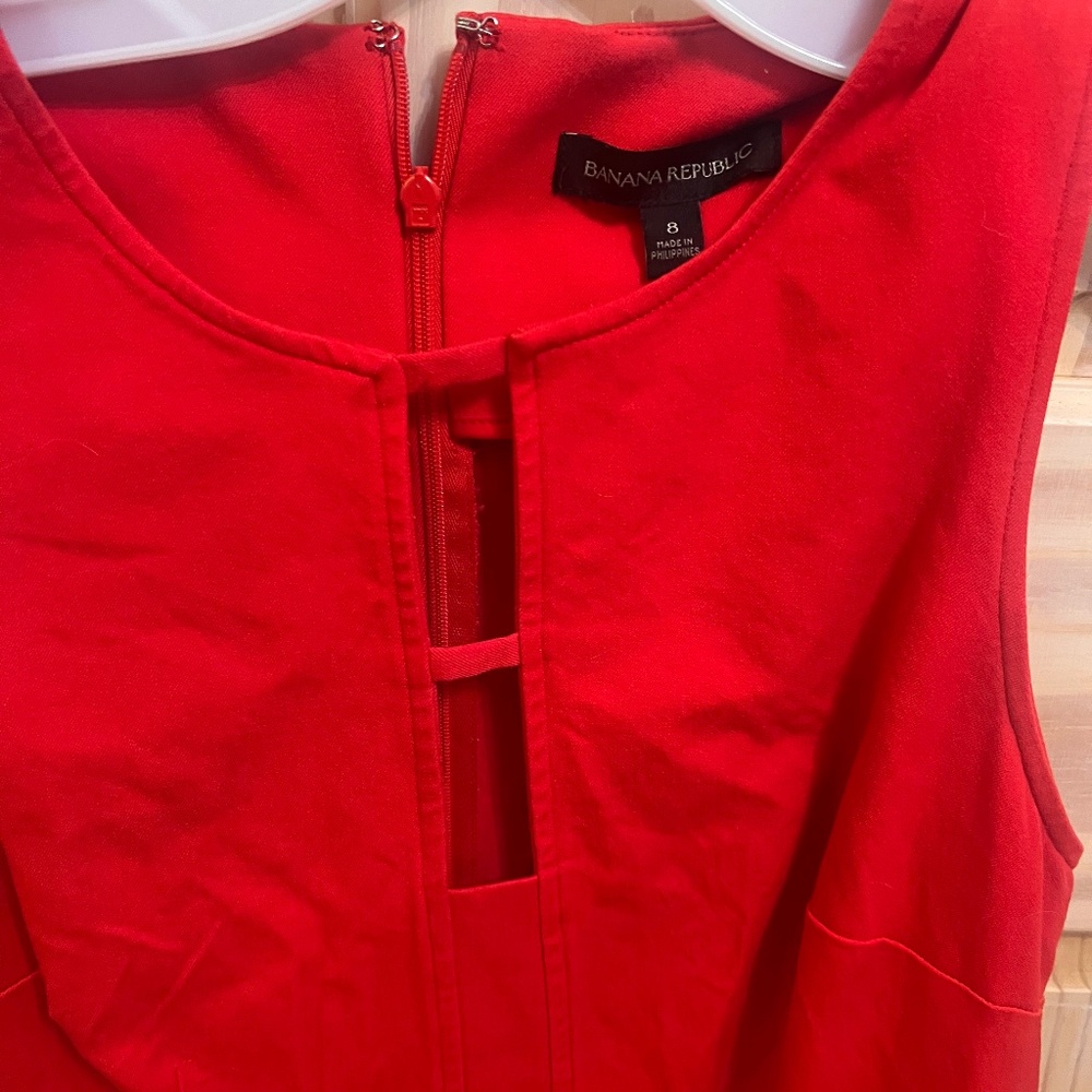 Banana republic factory red dress size 8